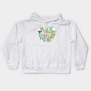 San Diego Beach Paradise Kids Hoodie